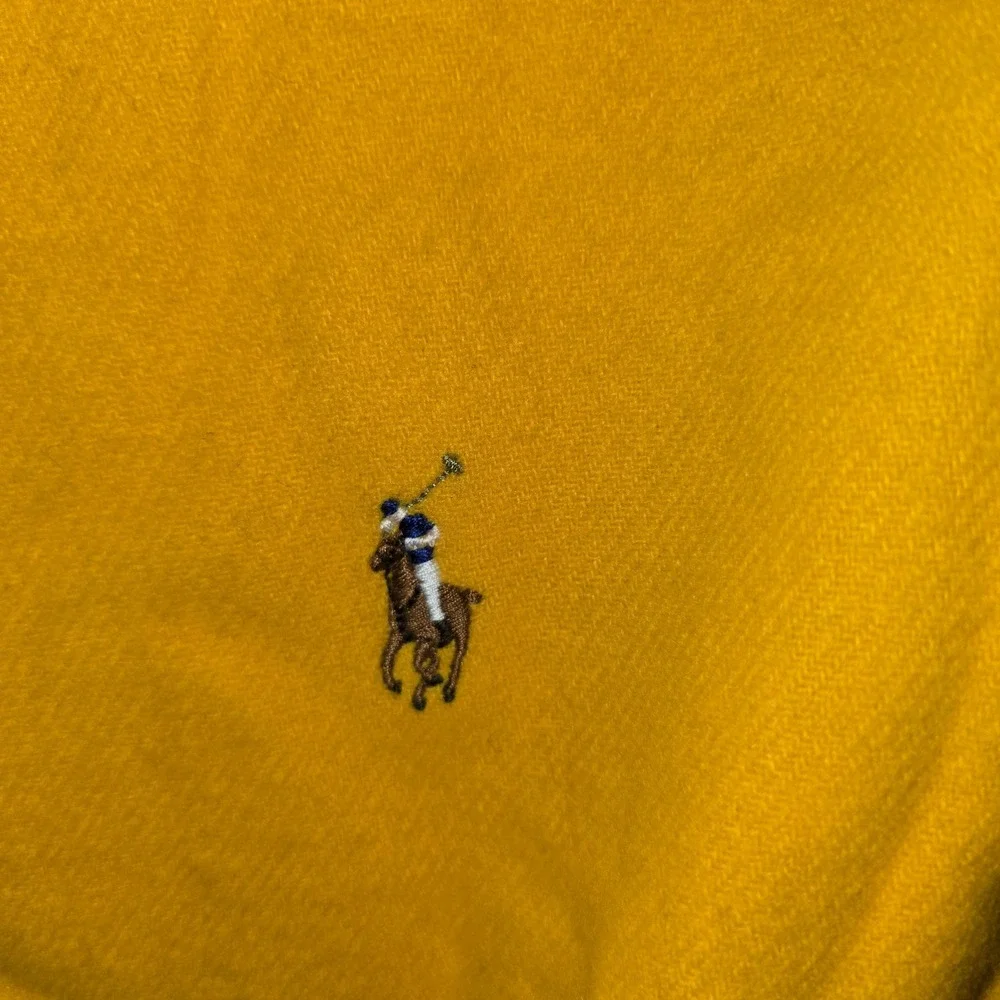 Polo Ralph Lauren Scarf OS Unisex Yellow 100% Wool Made in Italy PC0496 NWT